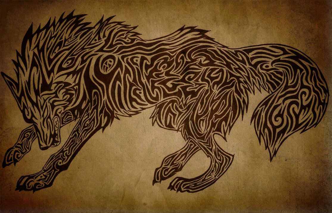 Celtic Wolf Wallpaper
