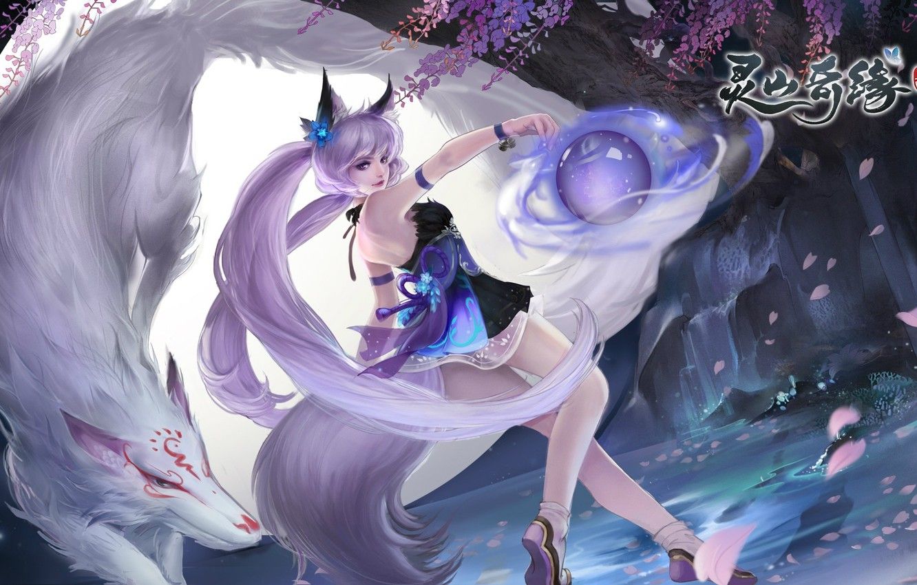 anime fox girl wallpaper