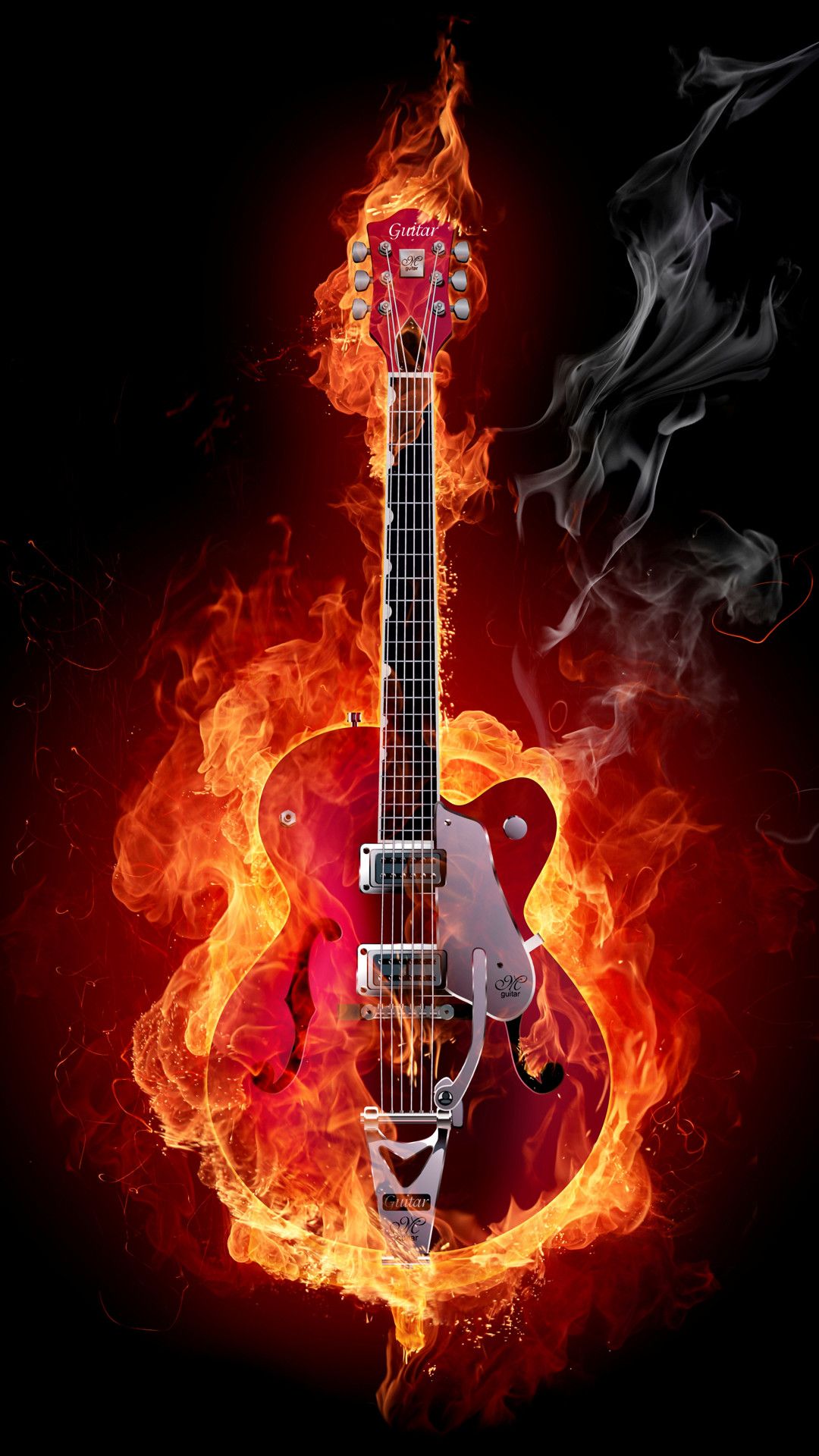 Guitar On Fire Wallpapers on WallpaperDog