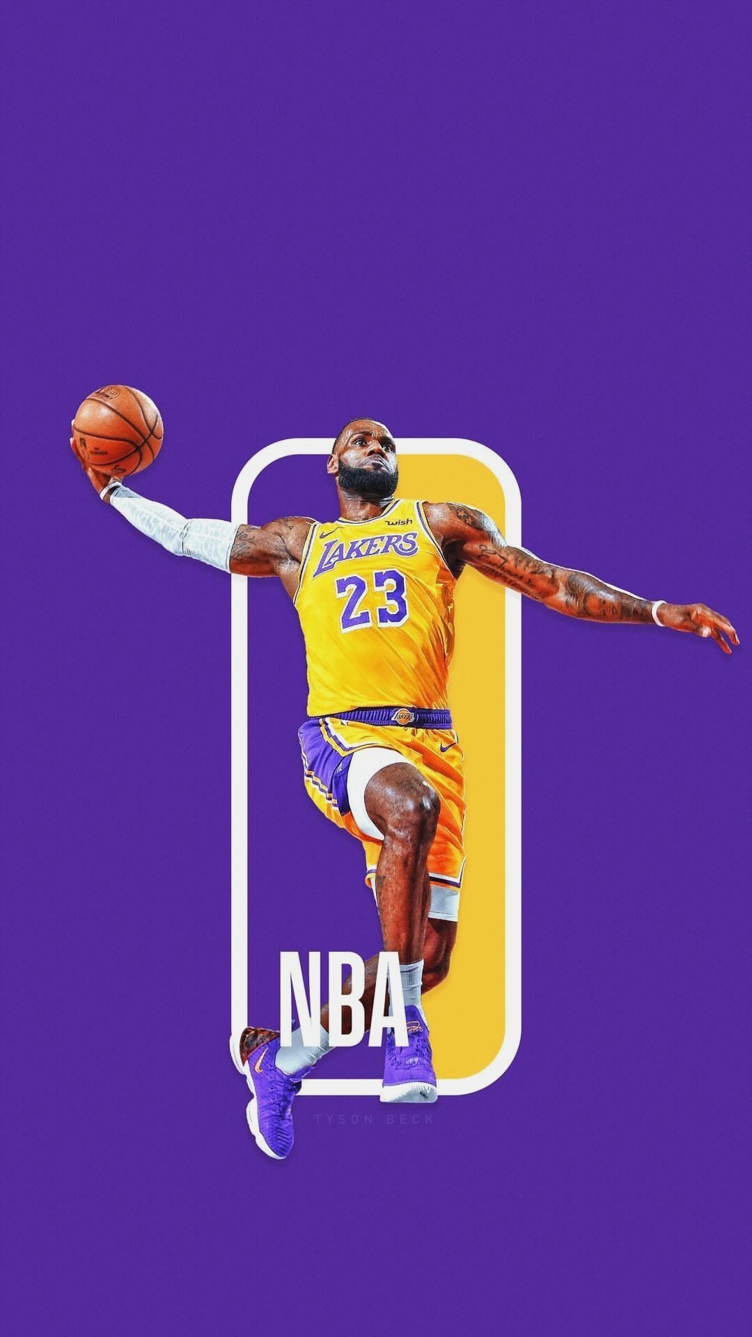 23 LeBron James (Los Angeles Lakers) iPhone X/XS/XR Wallp…