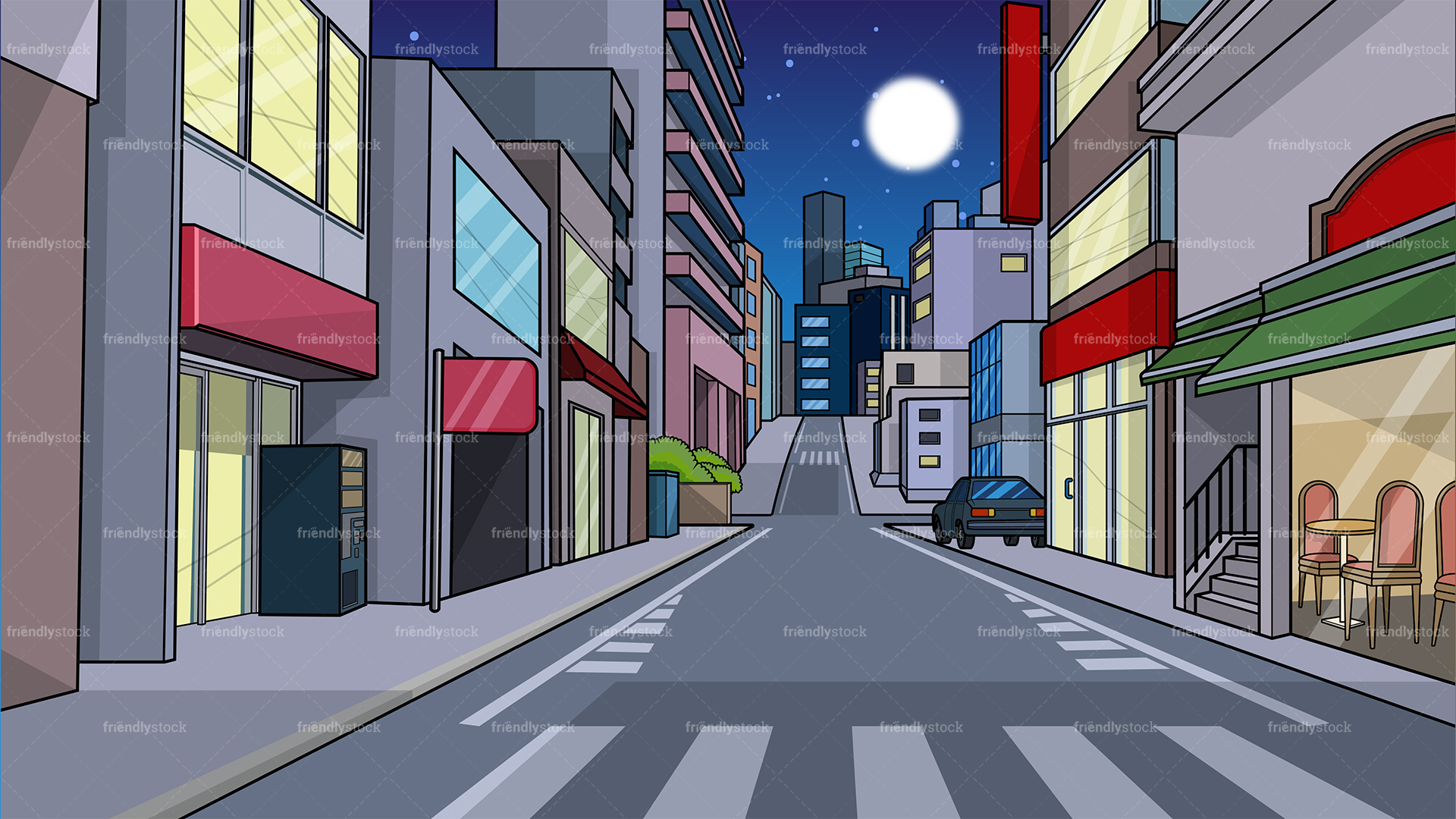 Cartoon City Street Wallpapers on WallpaperDog