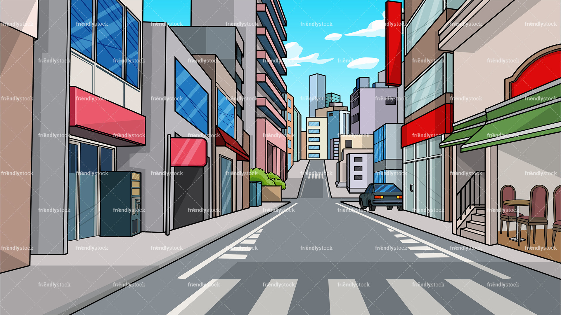 Cartoon City Street Wallpapers on WallpaperDog