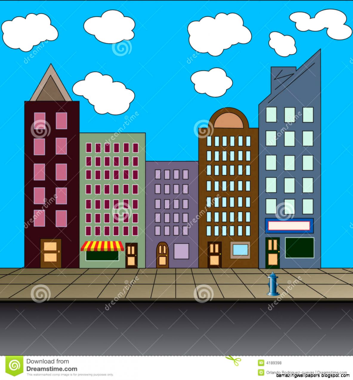 City Sketch, Seamless Background for Your Design Stock Vector -  Illustration of grunge, offices: 23943244