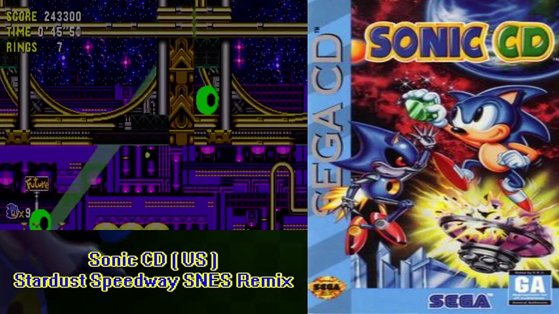Сд играть. Sonic CD Sega CD обложка. Sonic CD Stardust Speedway. Sonic CD Stardust Speedway Bad Future. Sonic CD кадры.