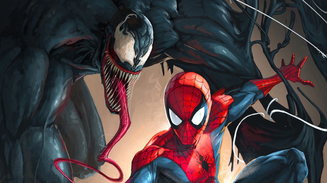 Wallpaper 4k Venom And Spiderman 4k Wallpaper