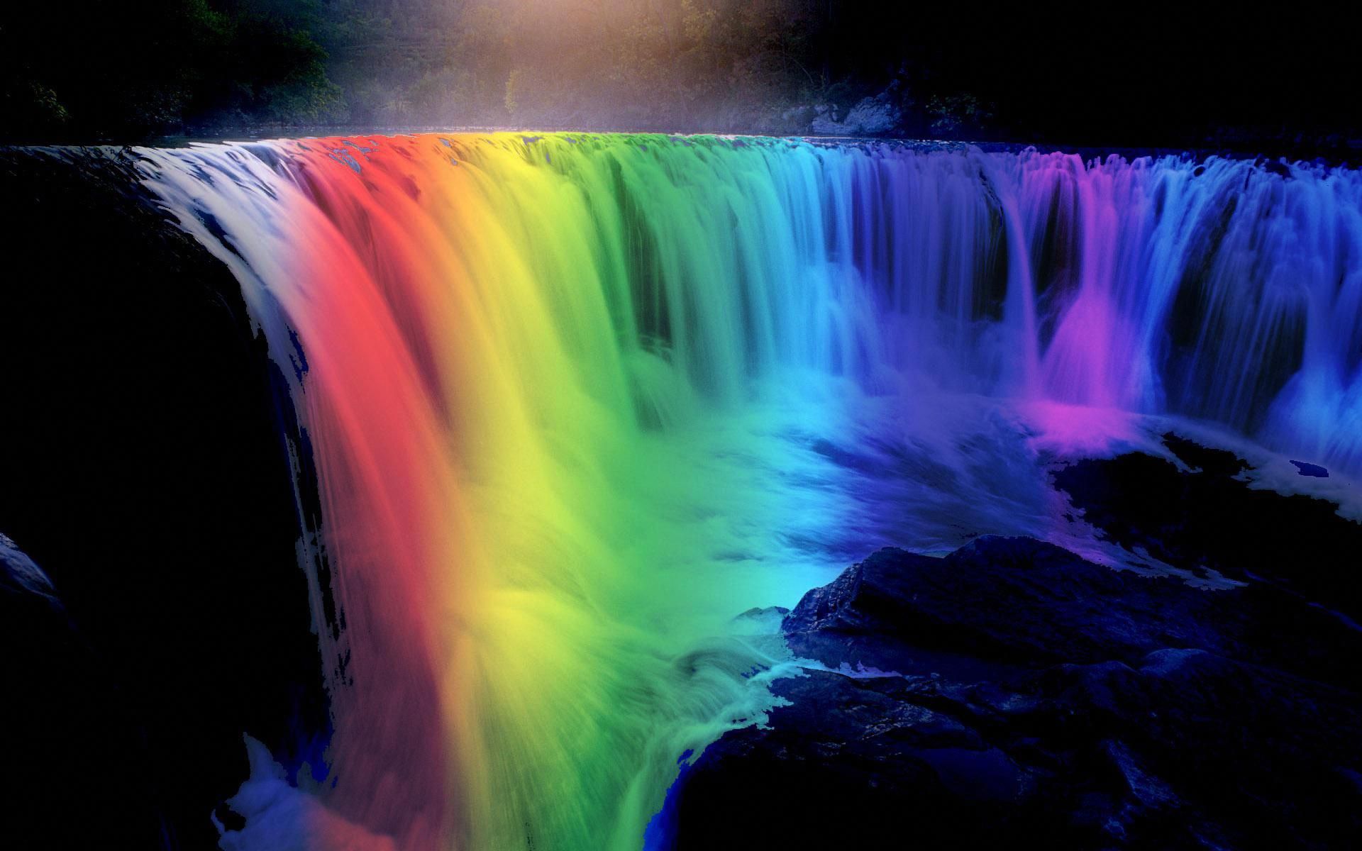 Rainbow Waterfall Wallpapers on WallpaperDog