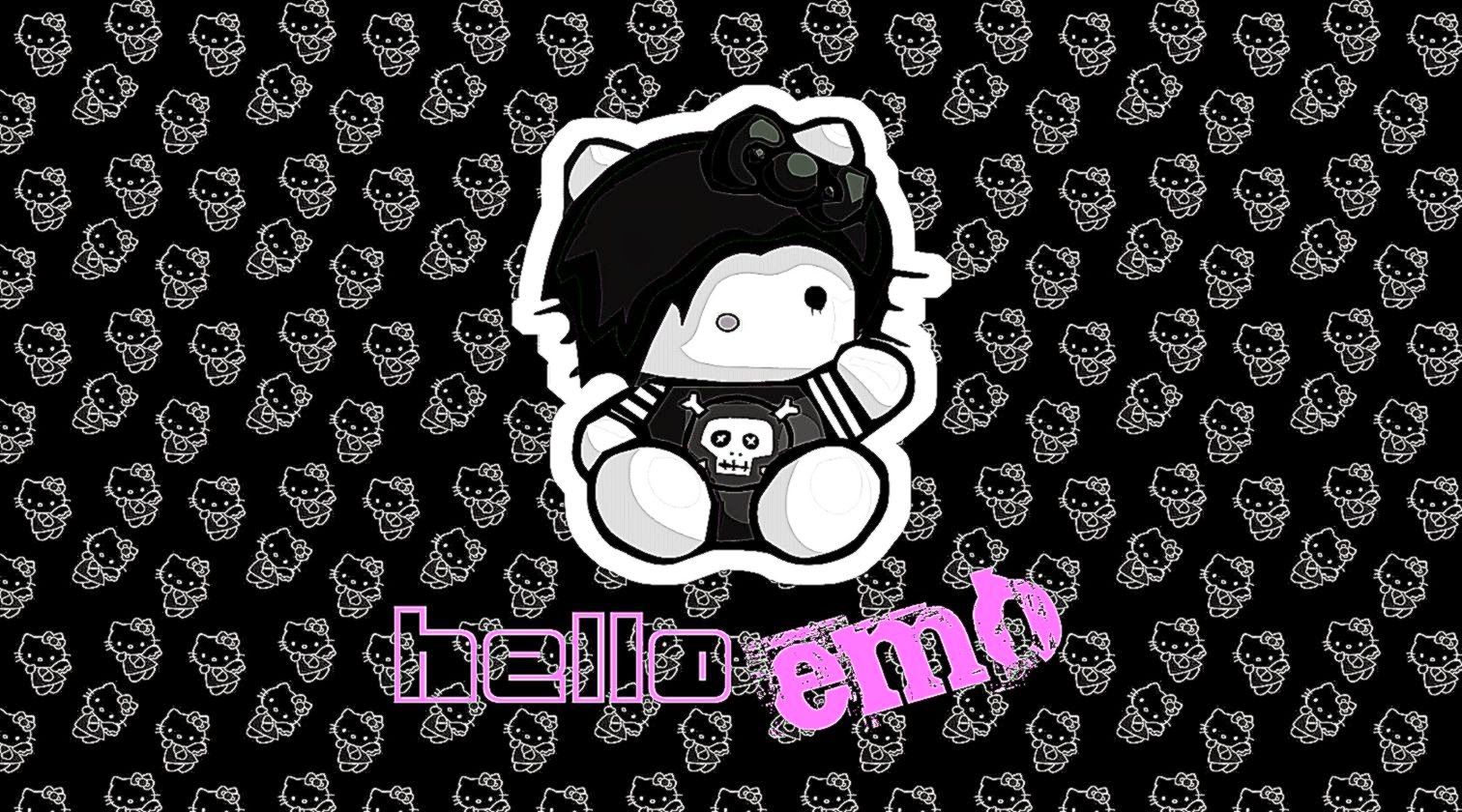 Download Find Emo Hello Kitty's Dark Side Wallpaper