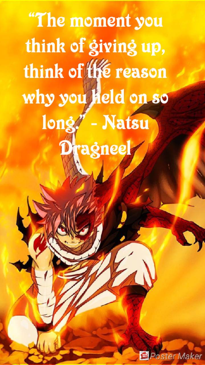 Fairy Tail Quotes Natsu Wallpapers on WallpaperDog