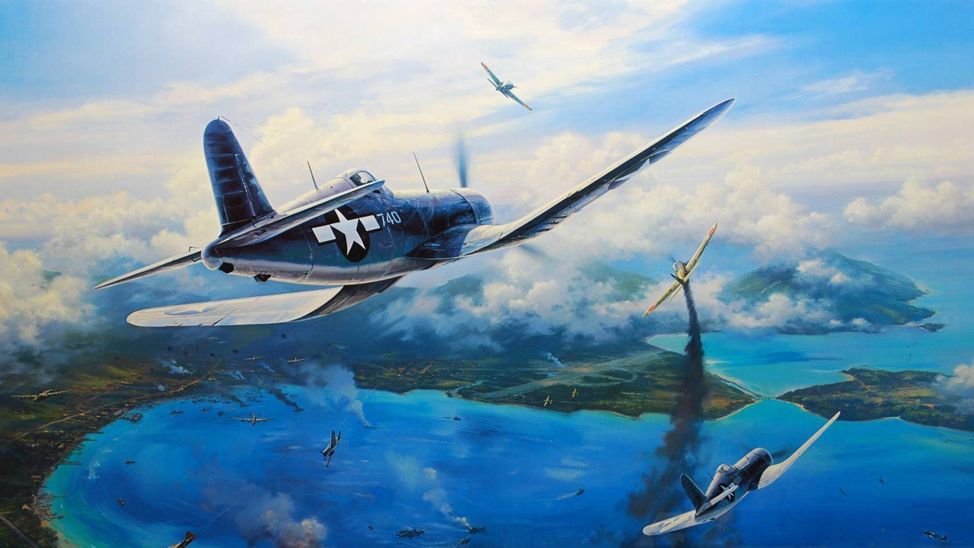 F4u corsair aircraft carrierbased fighter pilot sky military retro vintage  wallpaper  2560x1440  433557  WallpaperUP