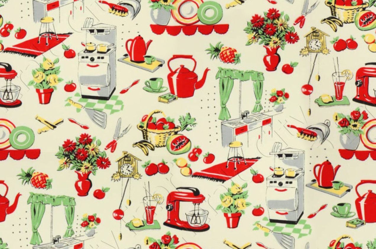 Vintage 50s Kitchen Wallpapers on WallpaperDog