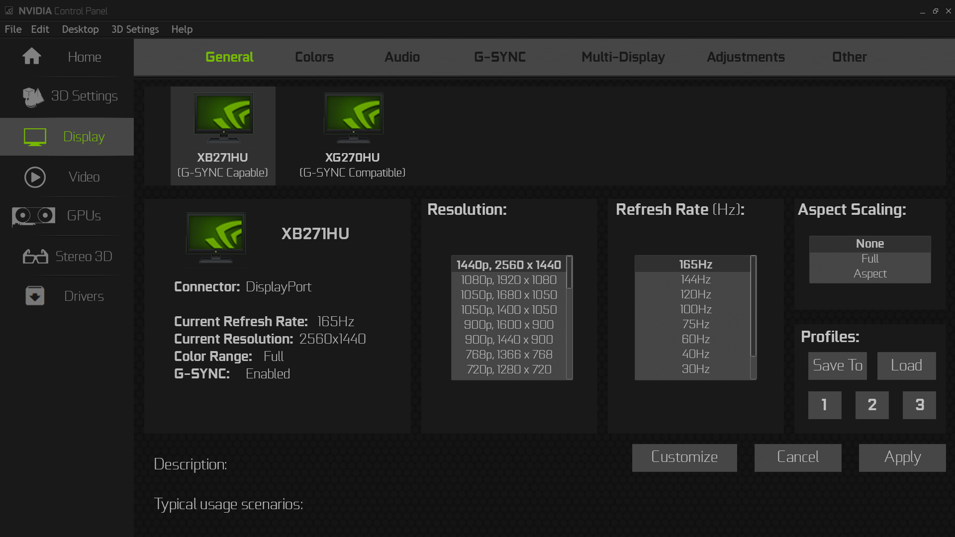 nvidia control panel best settings 3080