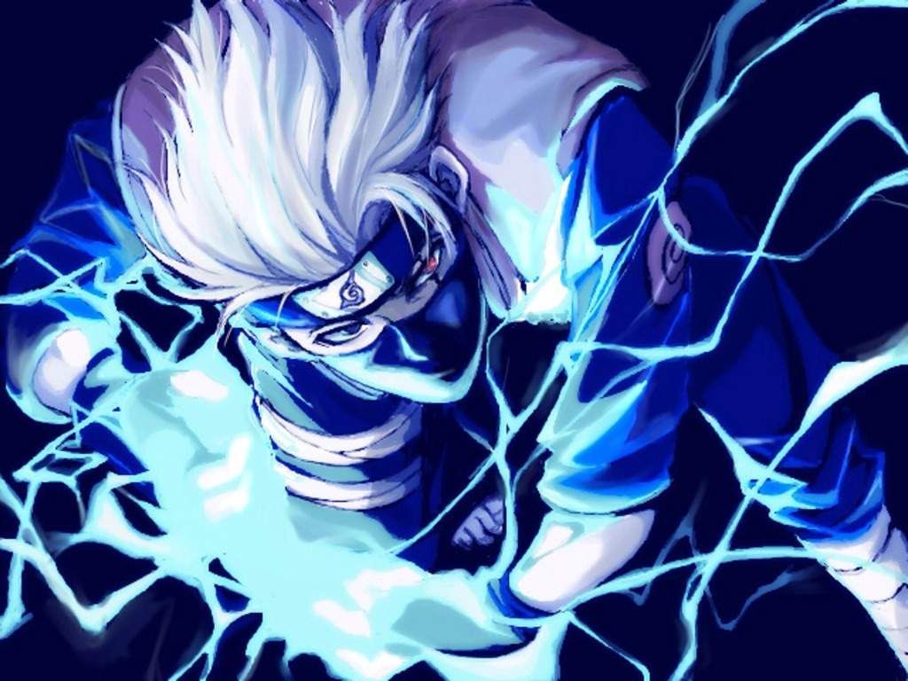 Naruto Kakashi Hatake Lightning Purple Desktop Wallpaper in 4K