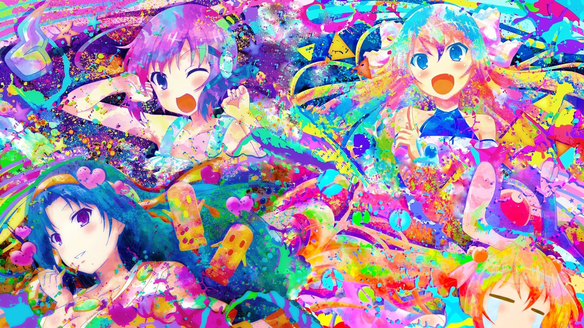 Colorful City Anime Girl Blowing Bubbles Wallpaper,HD Anime Wallpapers,4k  Wallpapers,Images,Backgrounds,Photos and Pictures