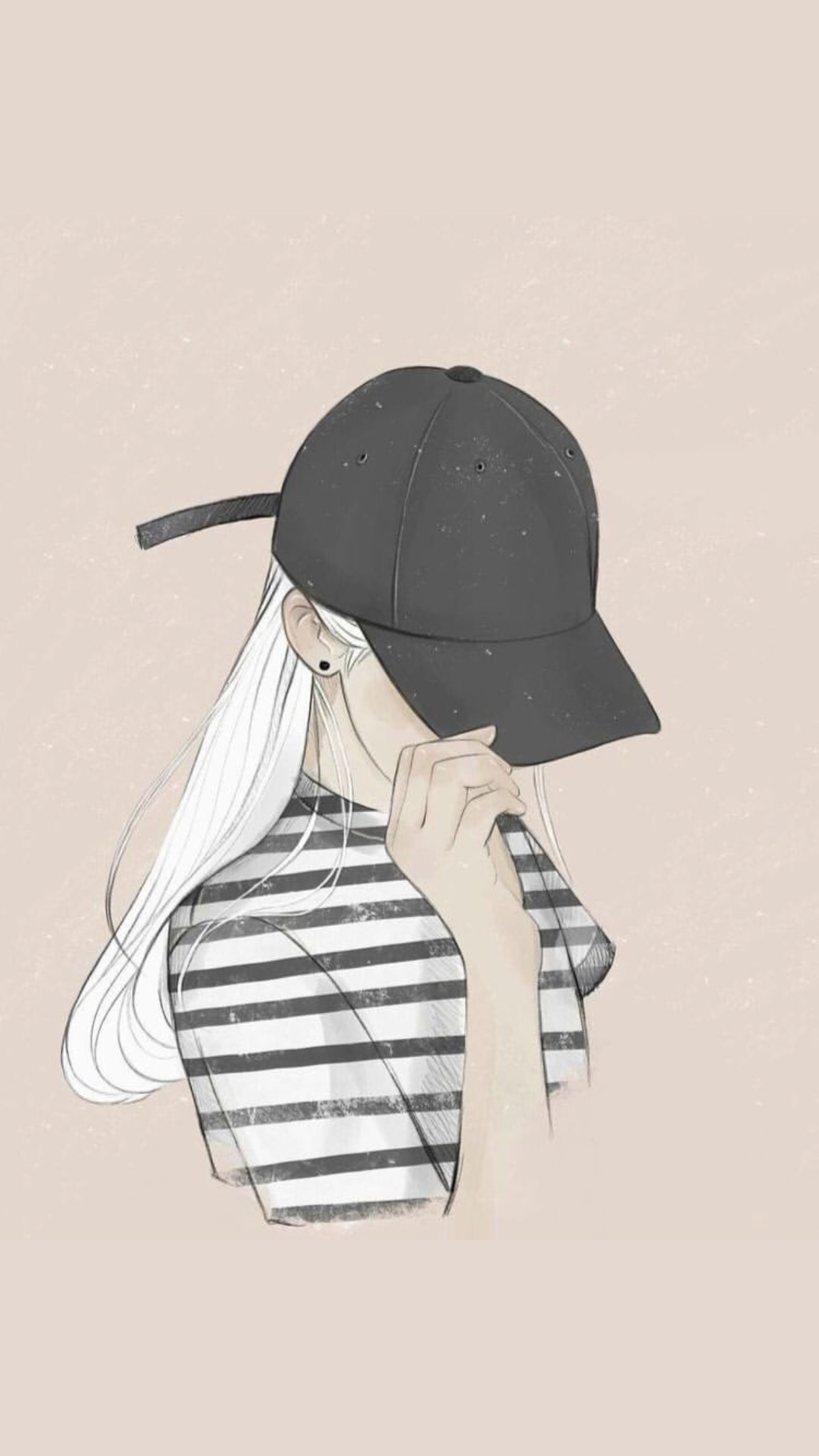 Cute Korean  Girl Wearing Cap Wallpaper Download  MobCup