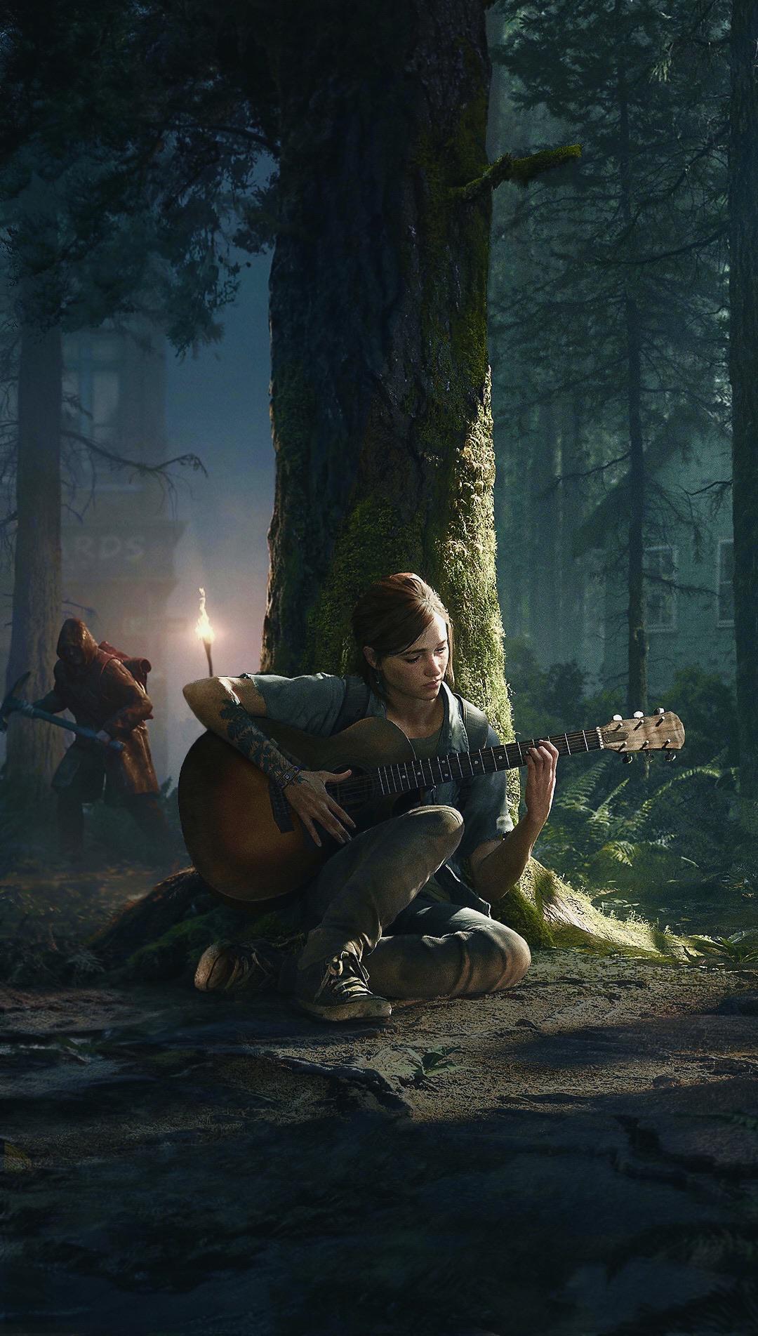 Wallpaper the city, guitar, skyscrapers, postapokalipsis, fan art, Ellie, the  last of us for mobile and desktop, section игры, resolution 1920x1080 -  download