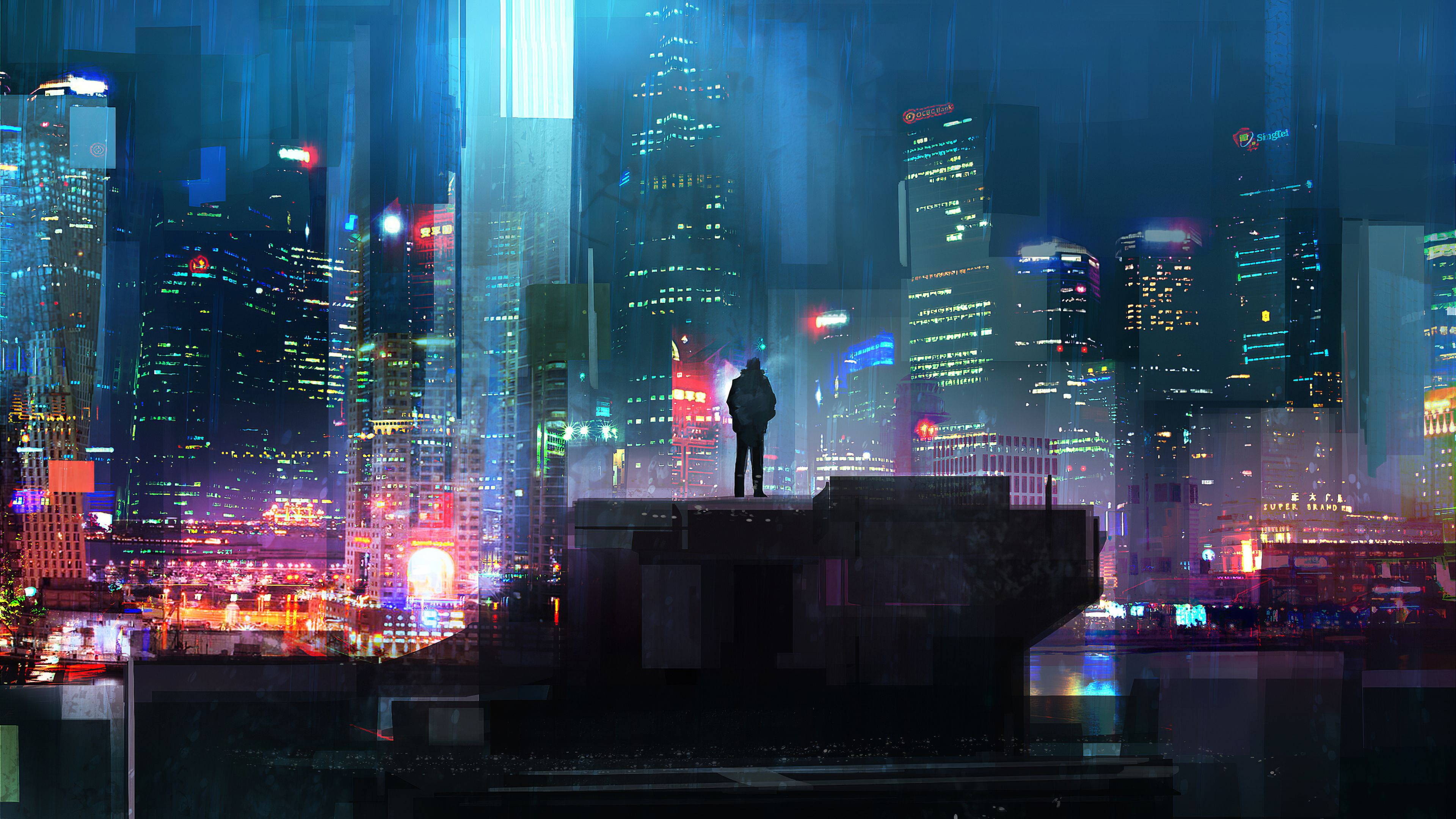 Cyberpunk City Concept Art 4k Wallpaper,HD Artist Wallpapers,4k Wallpapers ,Images,Backgrounds,Photos and Pictures