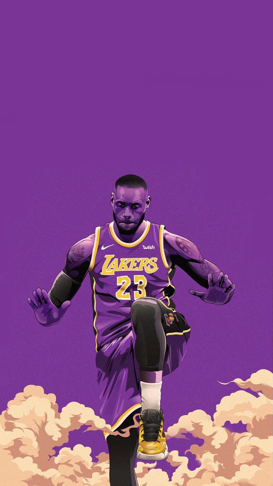 Download LeBron James and the Los Angeles Lakers Take Flight Wallpaper   Wallpaperscom