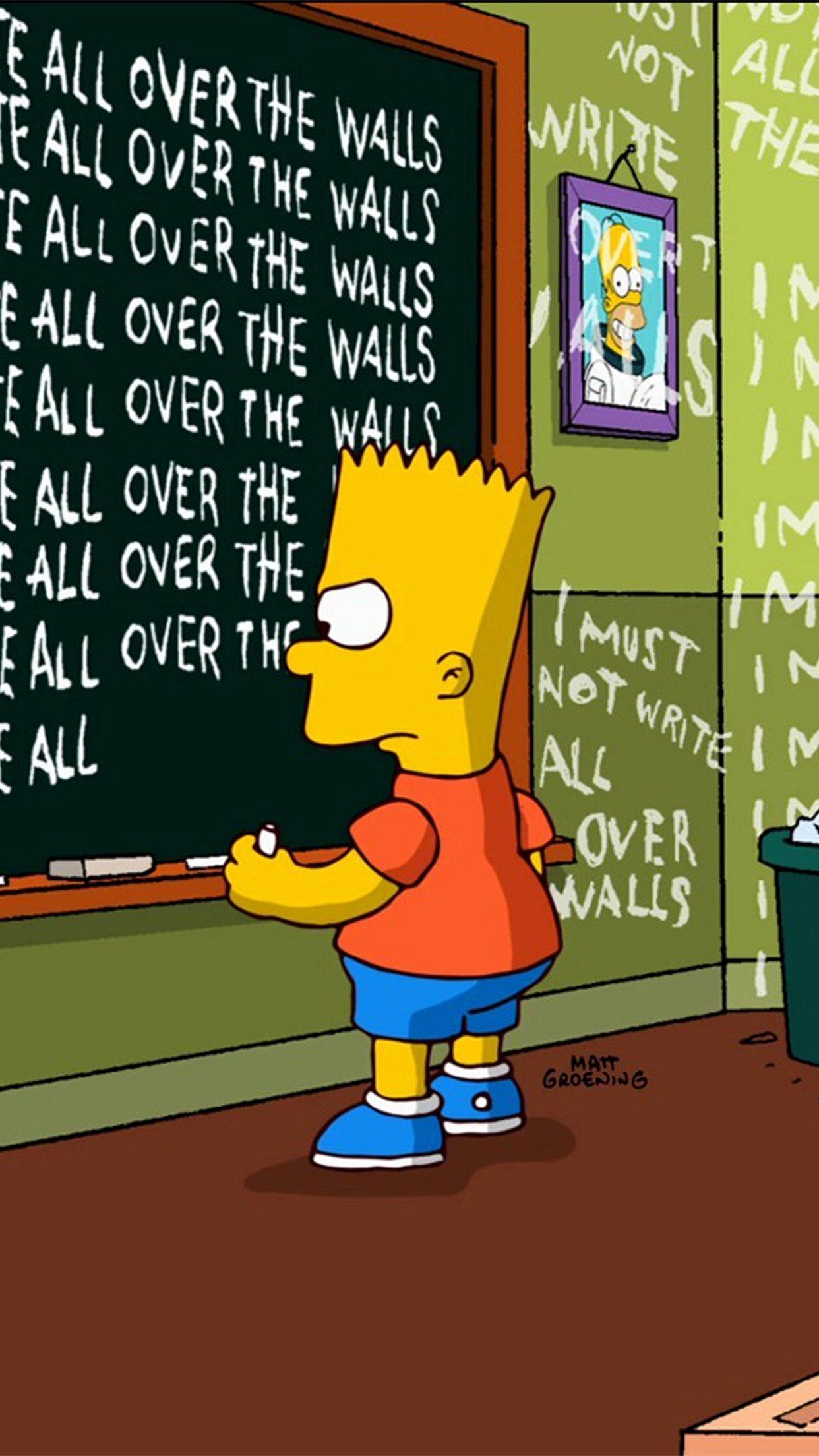 Download Sad Bart Simpsons Emojis Wallpaper