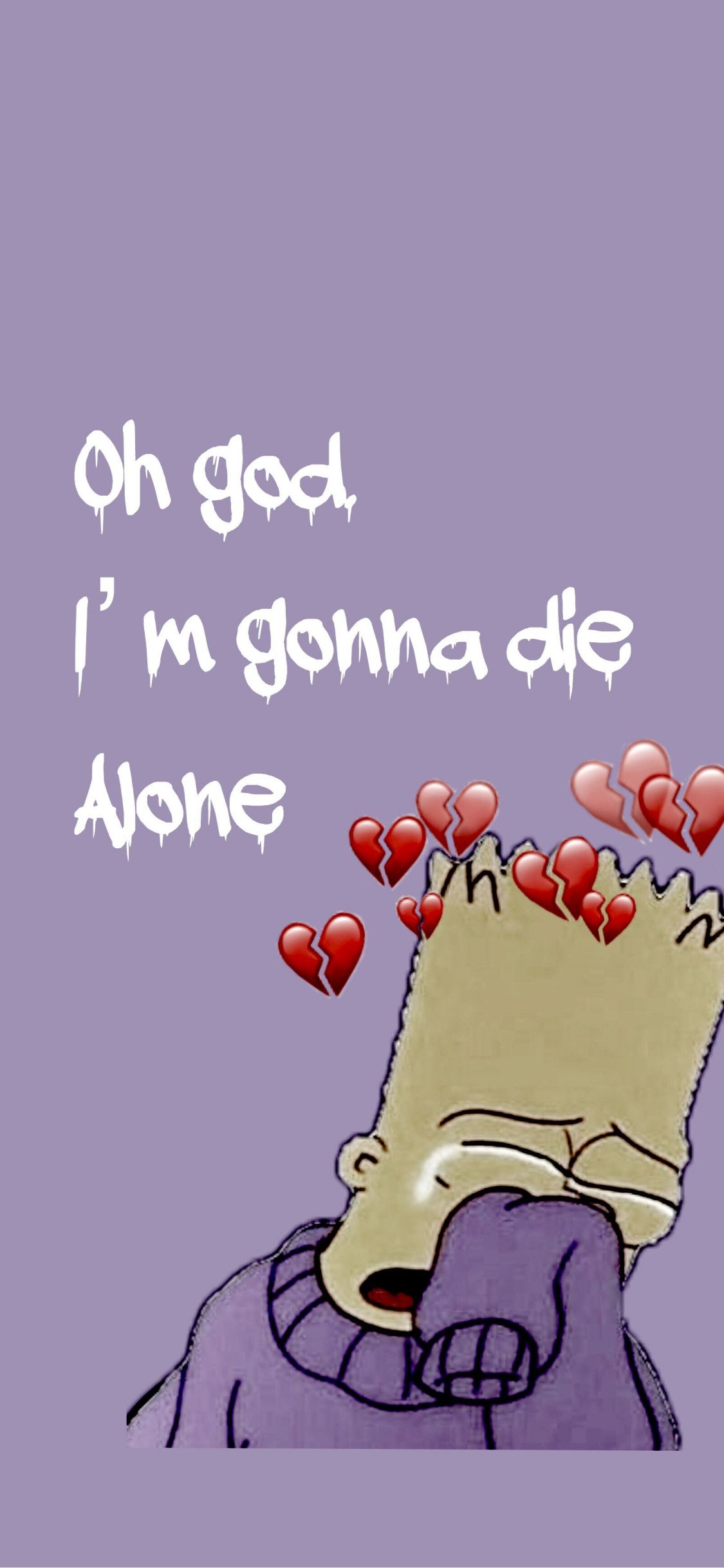 Featured image of post The Best 20 Cartoon Wallpaper Iphone Broken Heart Bart Simpson Sad Wallpaper