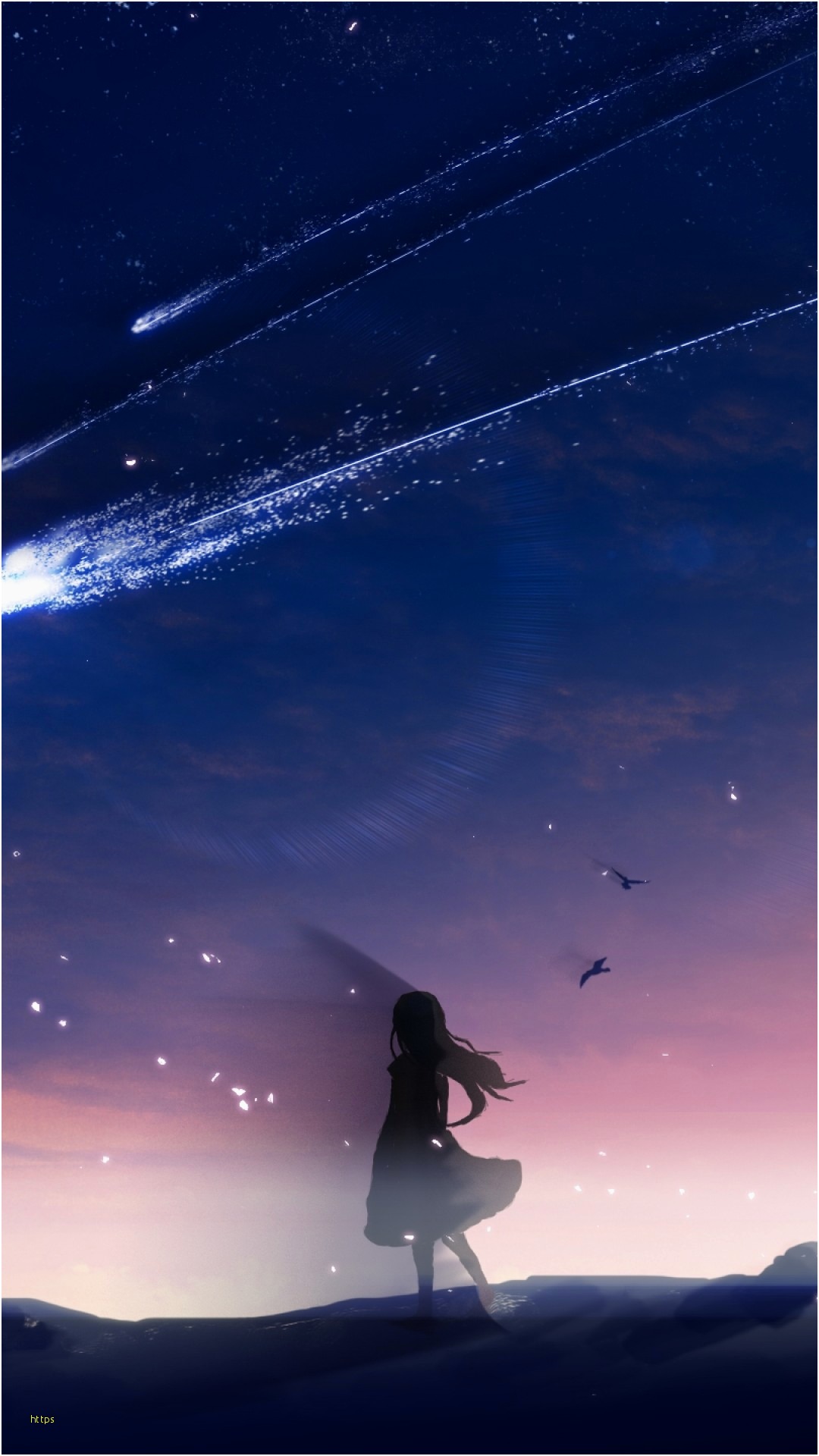 Anime Sunrise Scenery Art Wallpaper iPhone Phone 4K 1440f