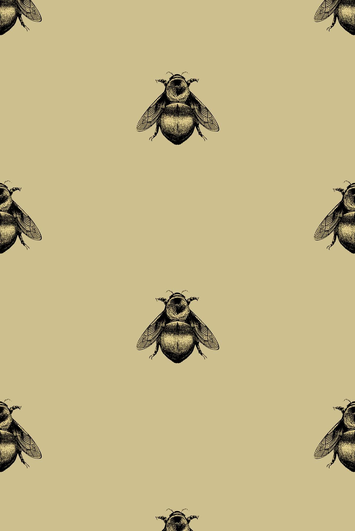 Napoleon Bee Wallpaper  Bee Pattern  Timorous Beasties