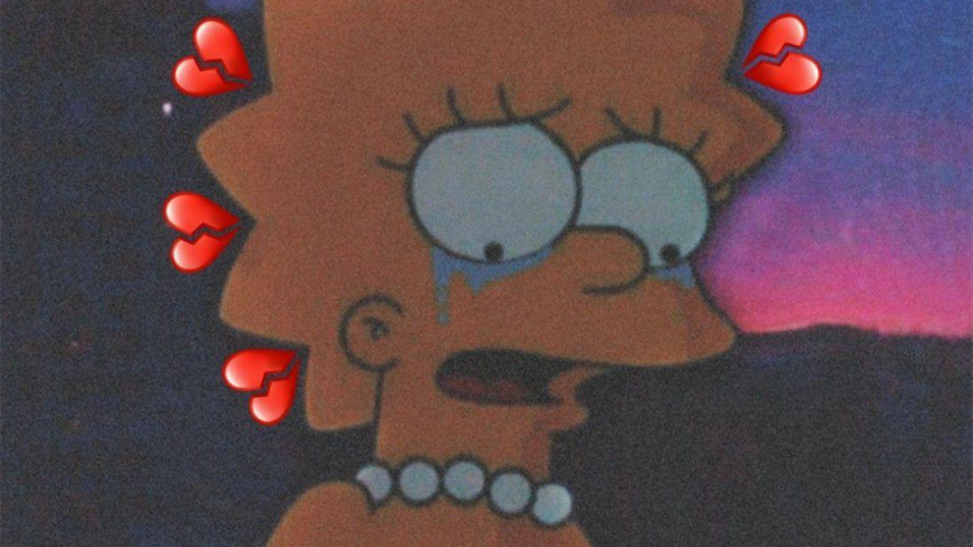 Download Sad Bart Simpsons On Desk Wallpaper