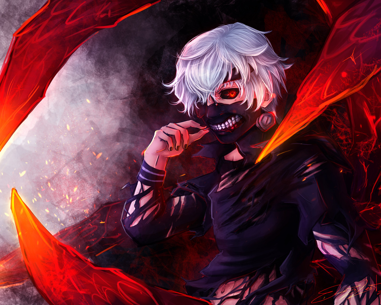 Download Kaneki Ken from Tokyo Ghoul Manga Series Wallpaper