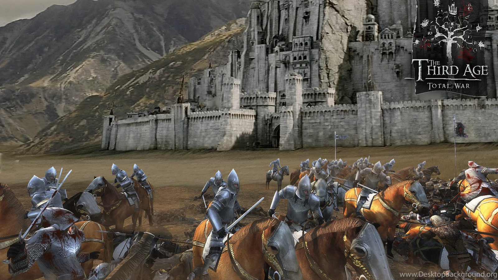 Amazing Siege of Minas Tirith Wallpaper [1920x733] : r/wallpaper