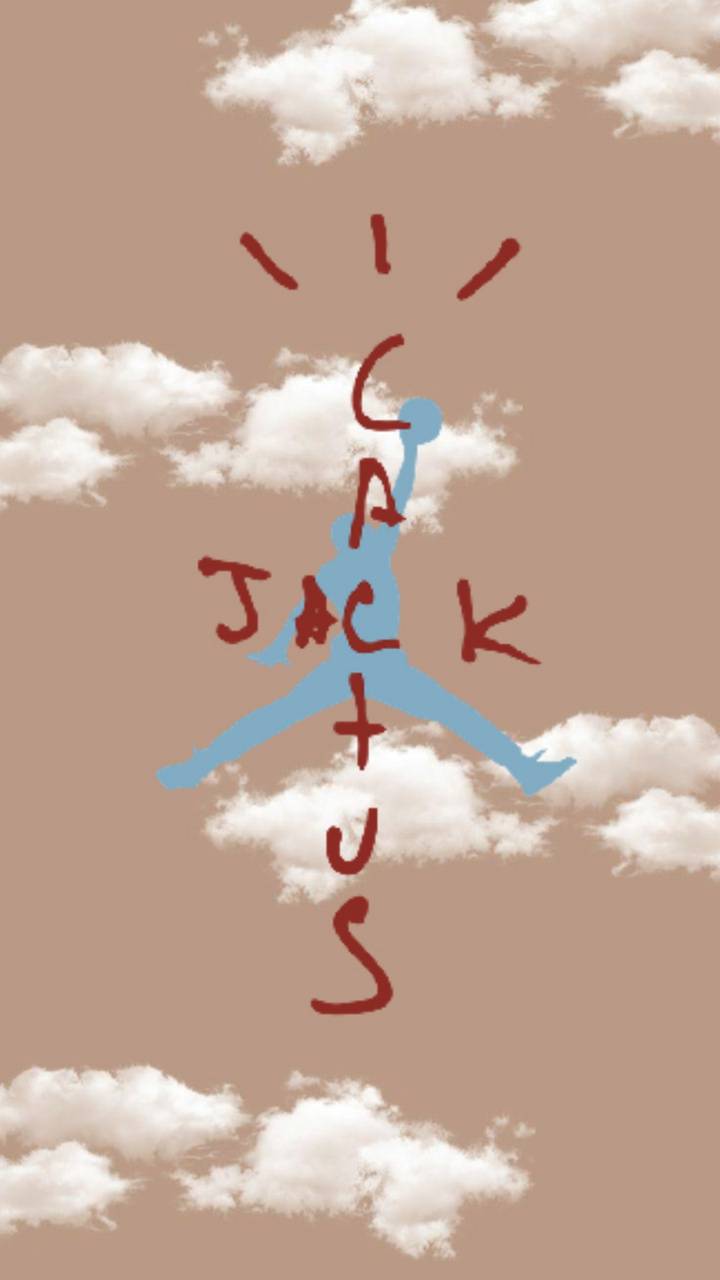Download Cactus Jack Travis Scott Text And Face Brown Aesthetic Wallpaper   Wallpaperscom