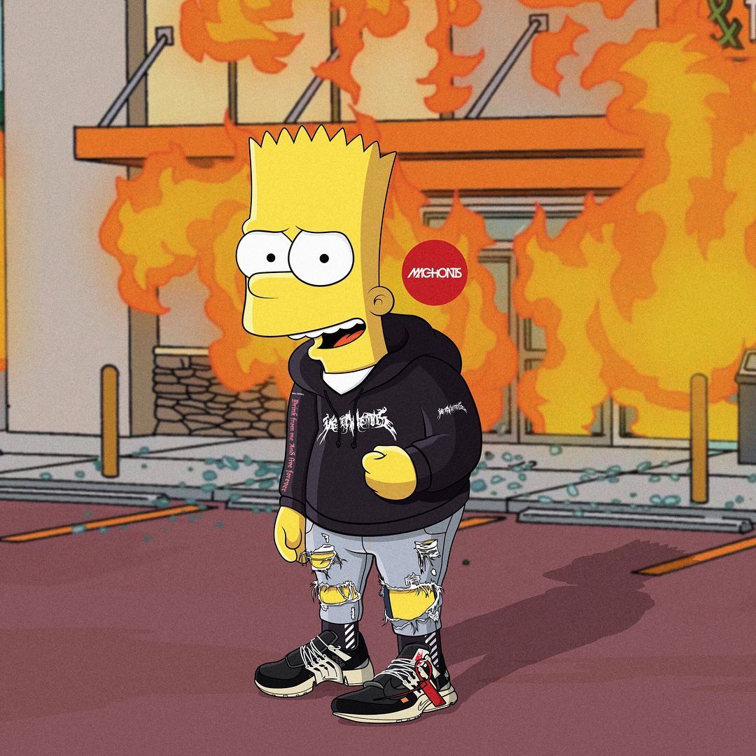 Louis Vuitton Wallpaper Bart Simpson - Bart Simpson Supreme Png