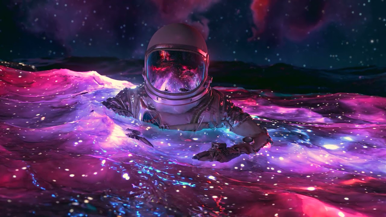 Astronaut Swimming In Galaxy Wallpaper 4k