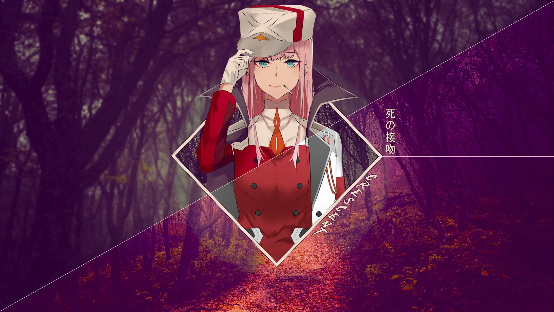 darling in the franxx zero two with lollipop on side and friends on  background and window hd anime Wallpapers, HD Wallpapers