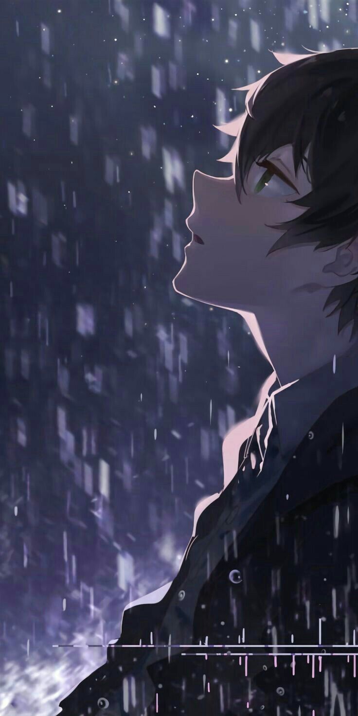 Sad Anime Wallpaper with quote