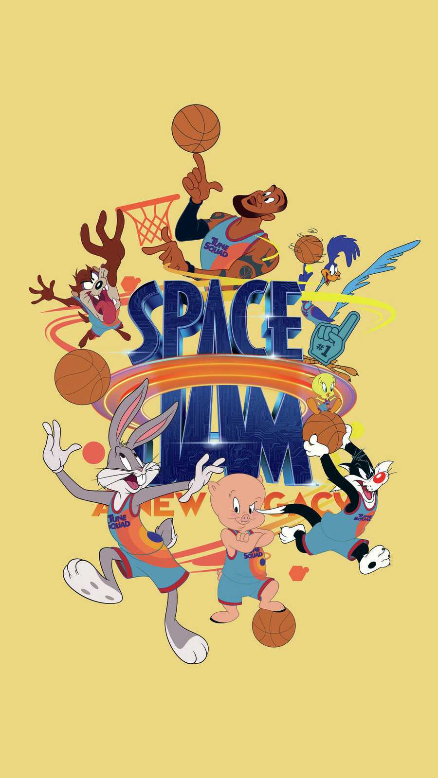 Space Jam 2 Bugs Bunny LeBron James Tune Squad 4K Phone iPhone Wallpaper  #8490a