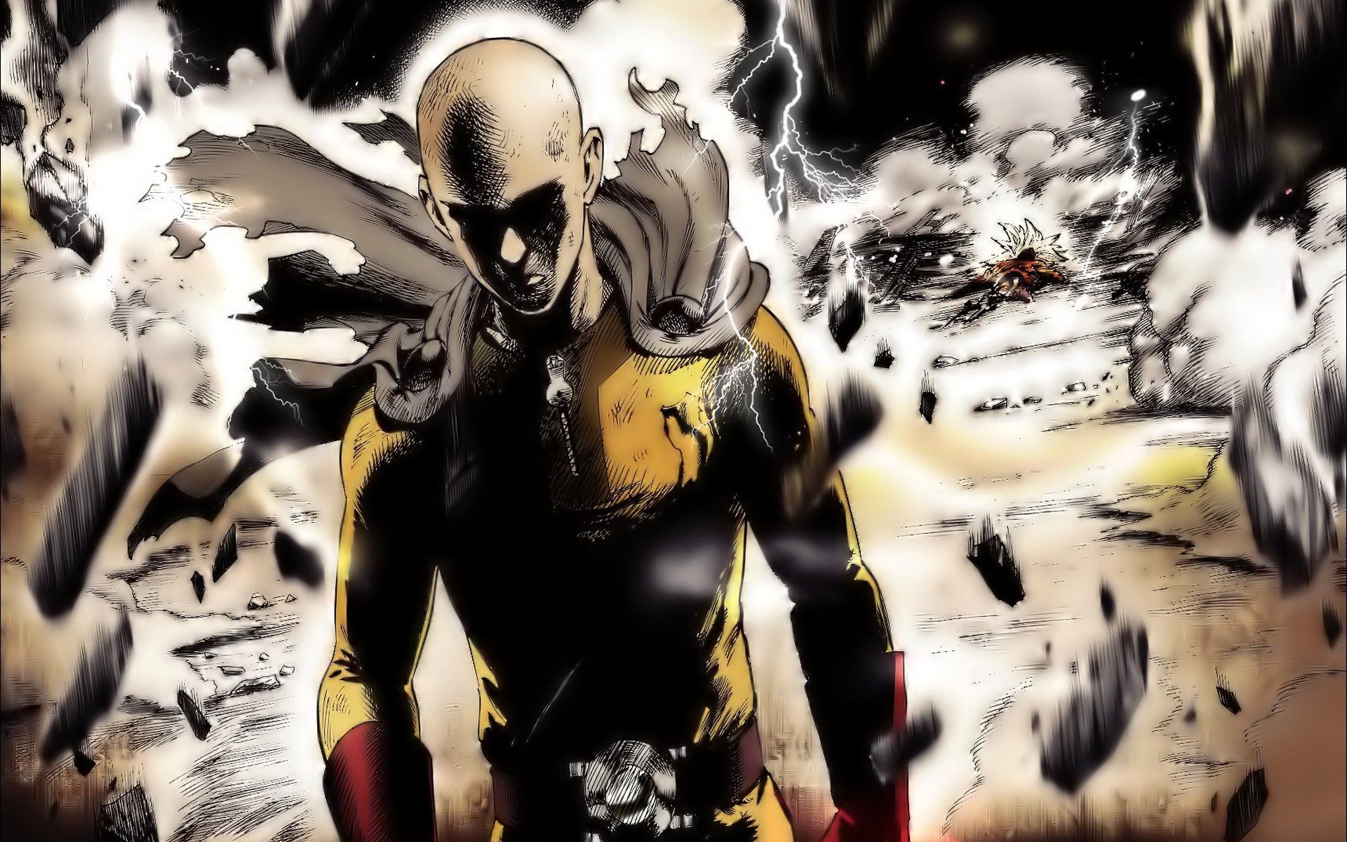 Anime gloves One Punch Man Saitama wallpaper, 1440x2560