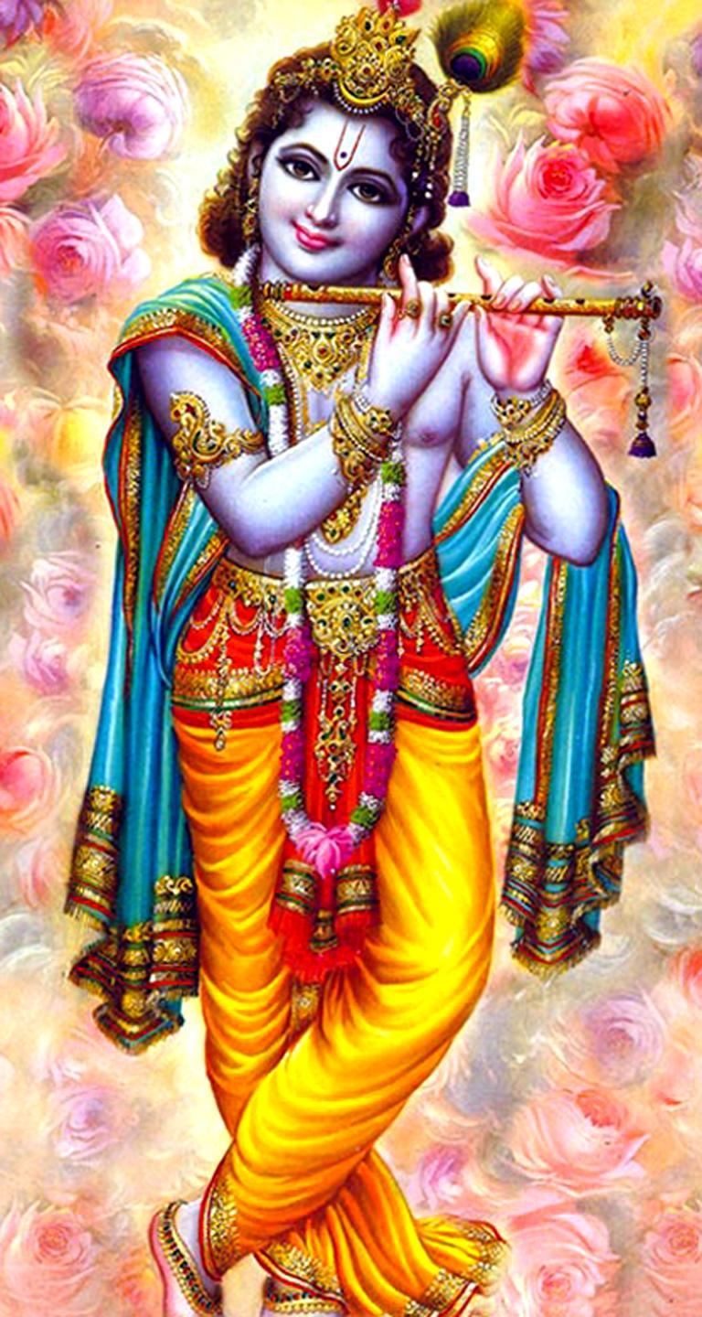 Download Pink Aesthetic Krishna Wallpaper | Wallpapers.com