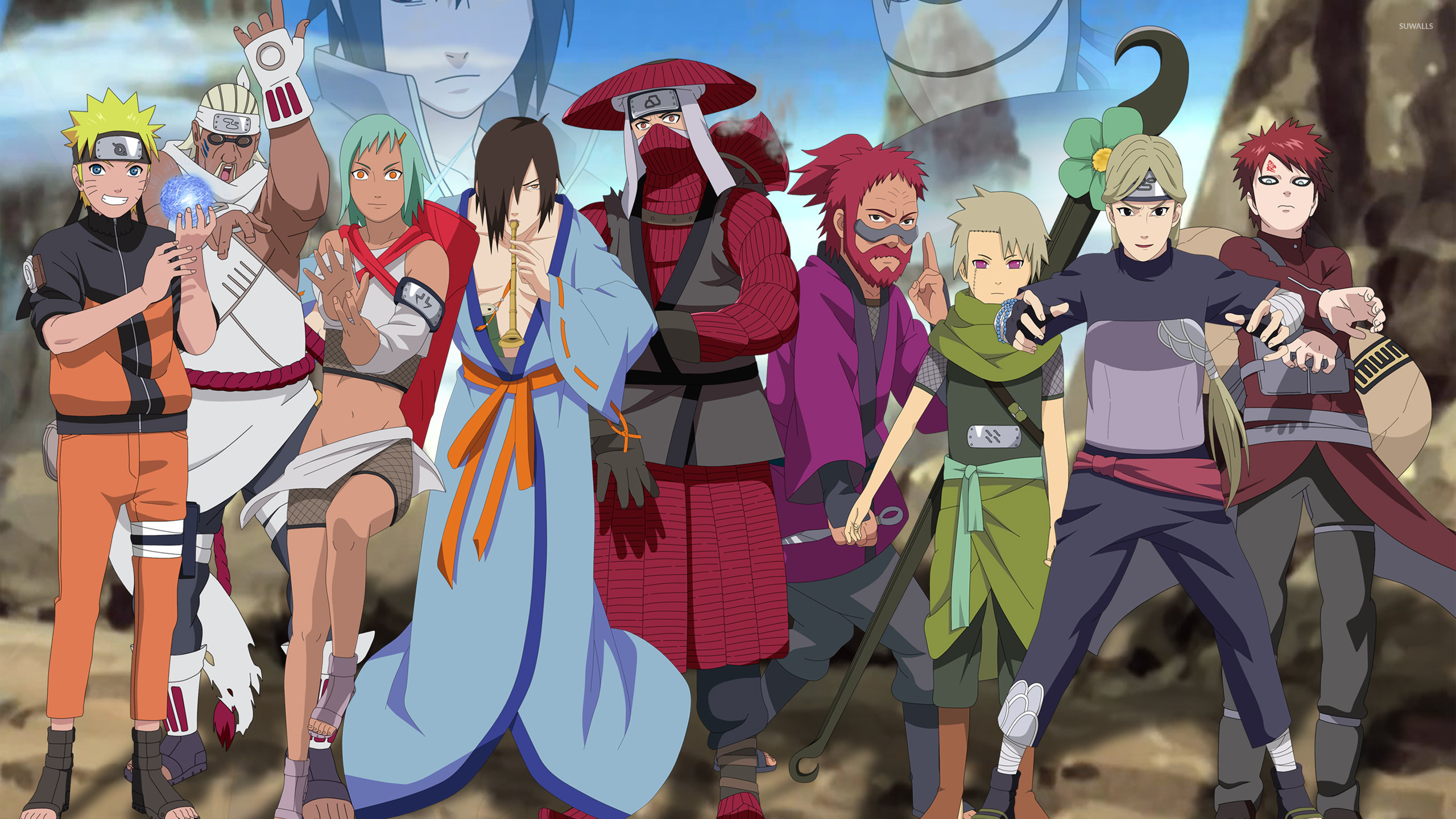 Naruto Friends 2560x1440 HDTV Wallpaper