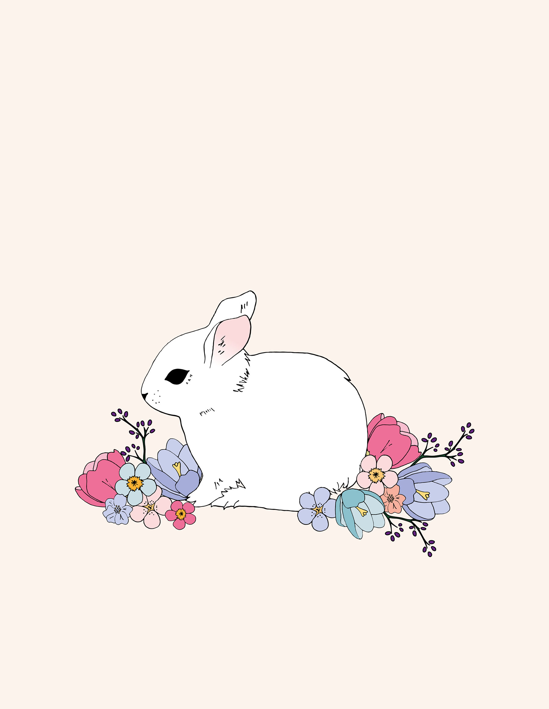 Cute kawaii bunny wallpaper background for iPhone 66s  Bunny wallpaper Rabbit  wallpaper Cute wallpapers