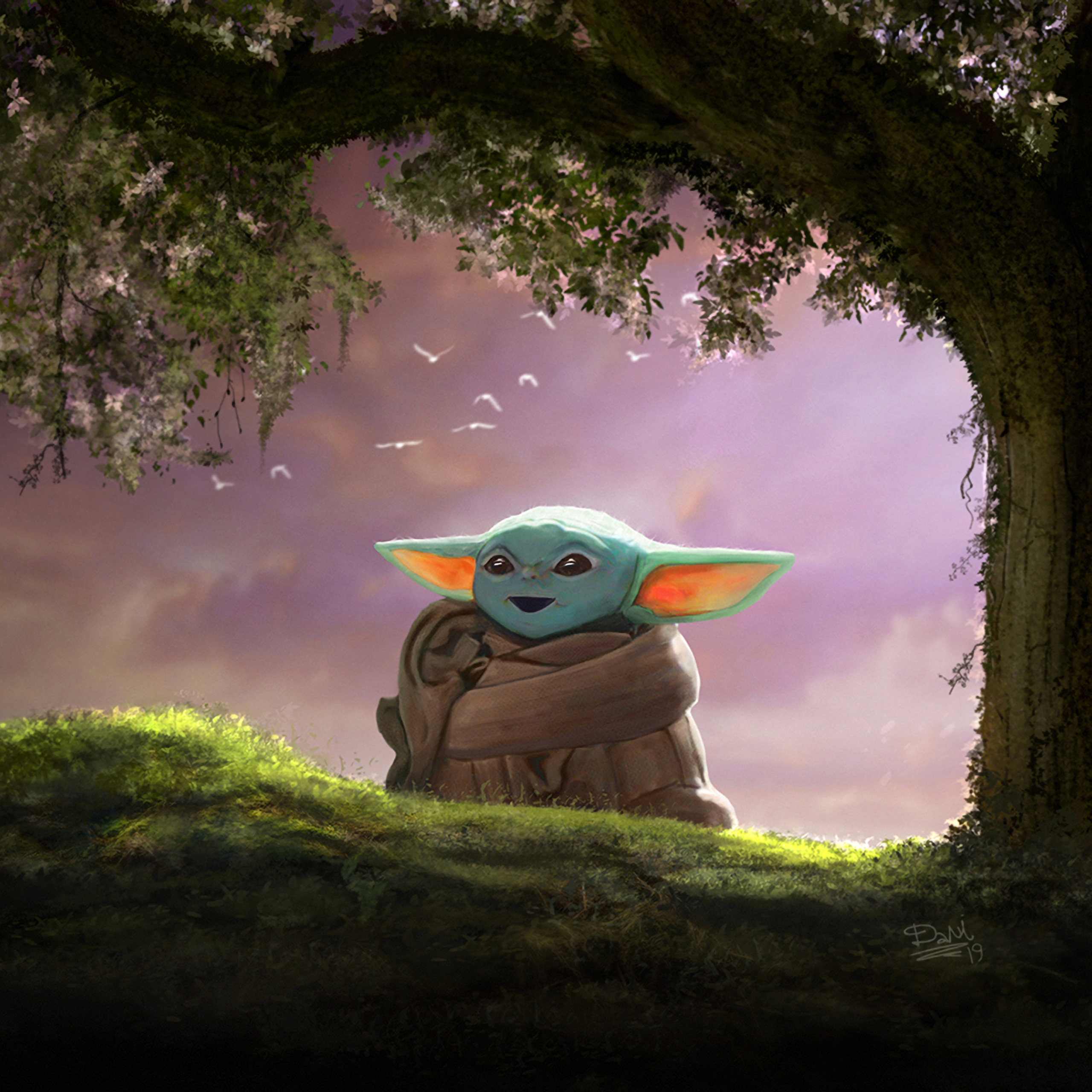 Star Wars Baby Yoda Desktop Wallpaper - Baby Yoda Wallpaper 4K