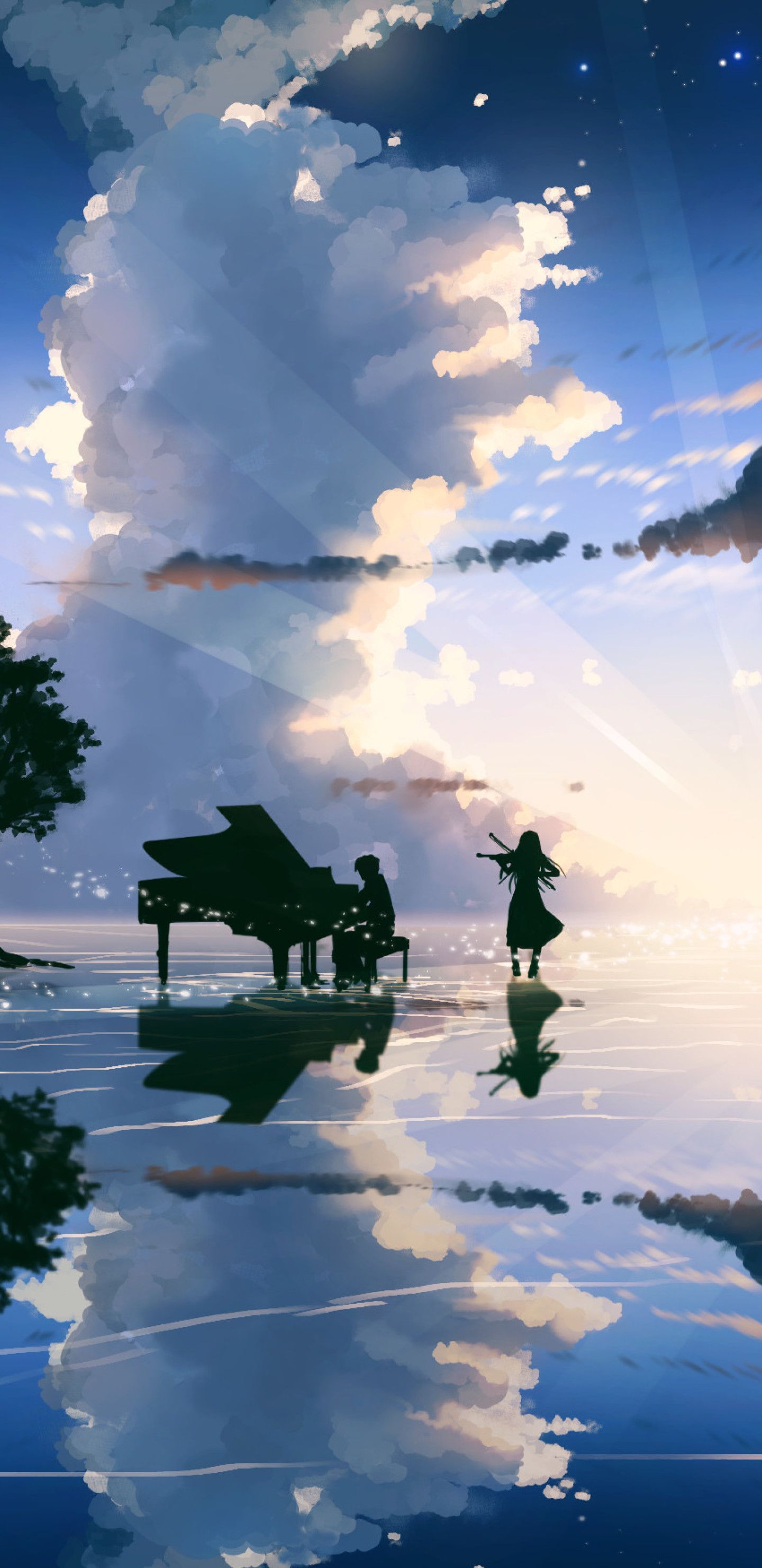 Wallpaper shigatsu wa kimi no uso de celular para android e iphone - Animes  Online