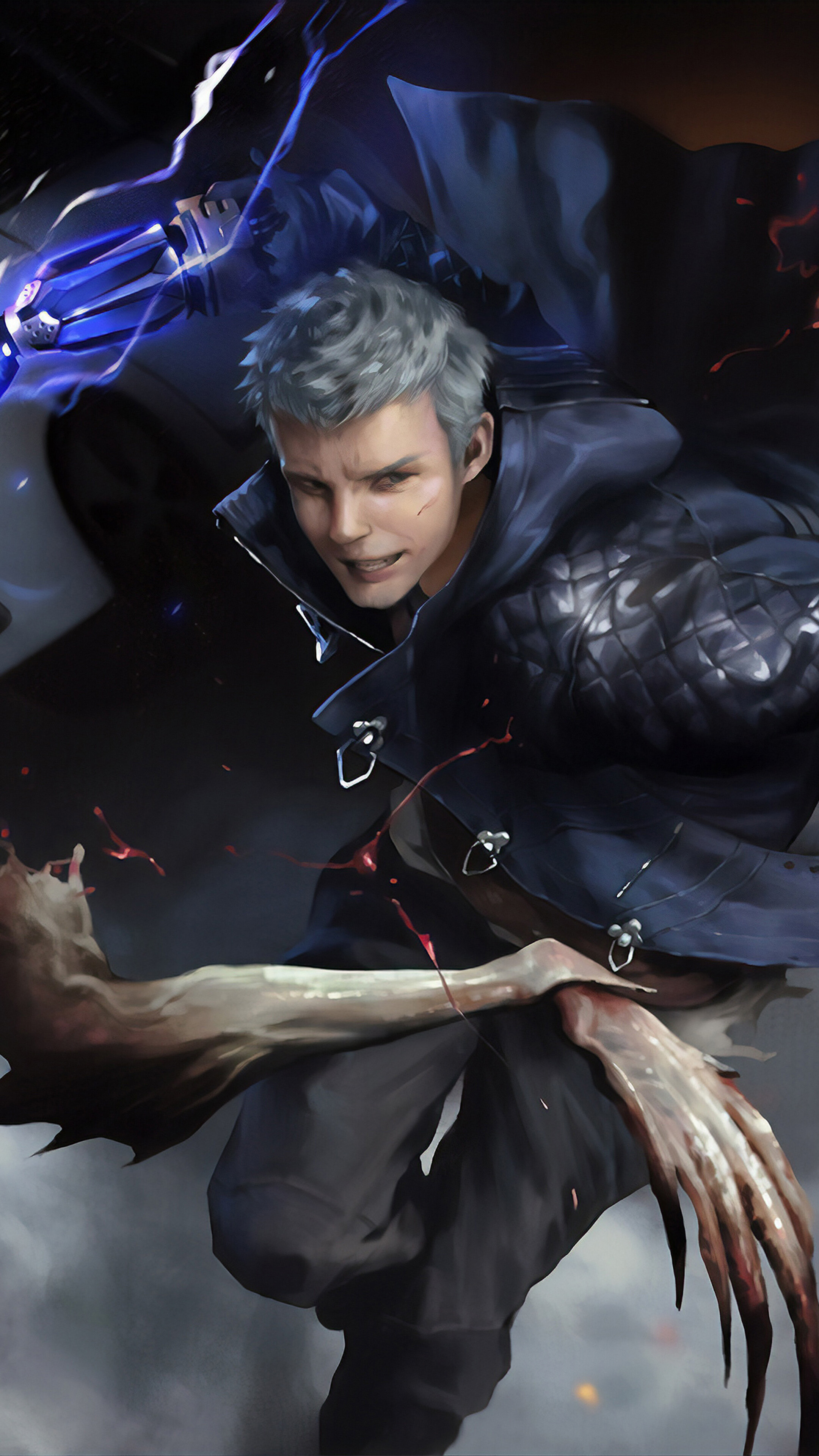 I always struggled to find a DMC wallpaper I like and friend made this one  for me so I wanted to share it with all of you btw hes practicing   rDevilMayCry