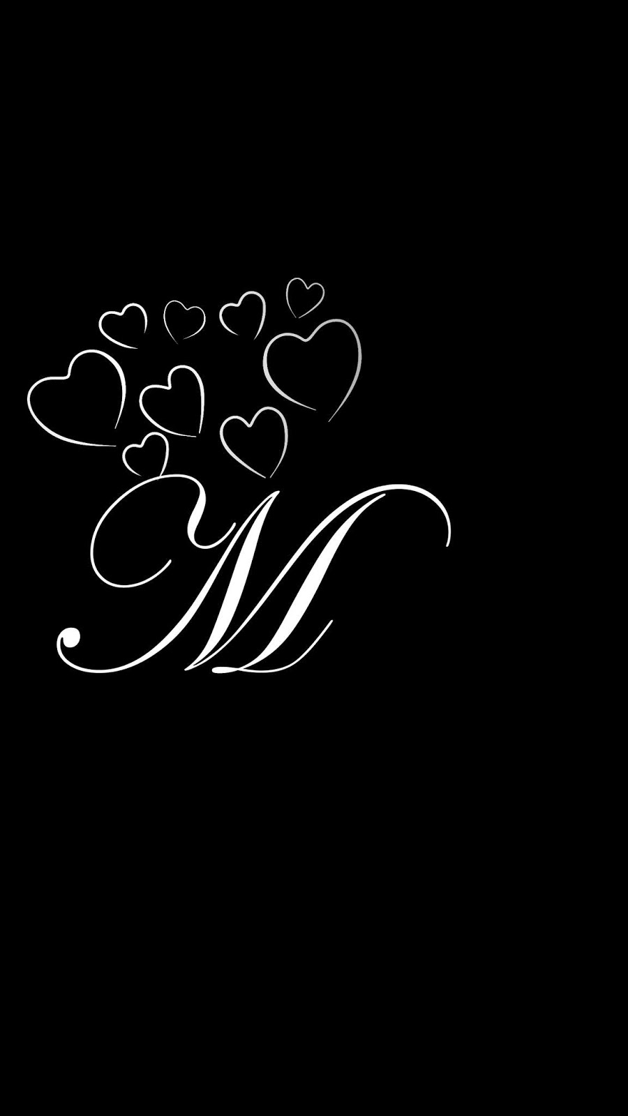 M Letter  Red Heart Wallpaper Download  MobCup