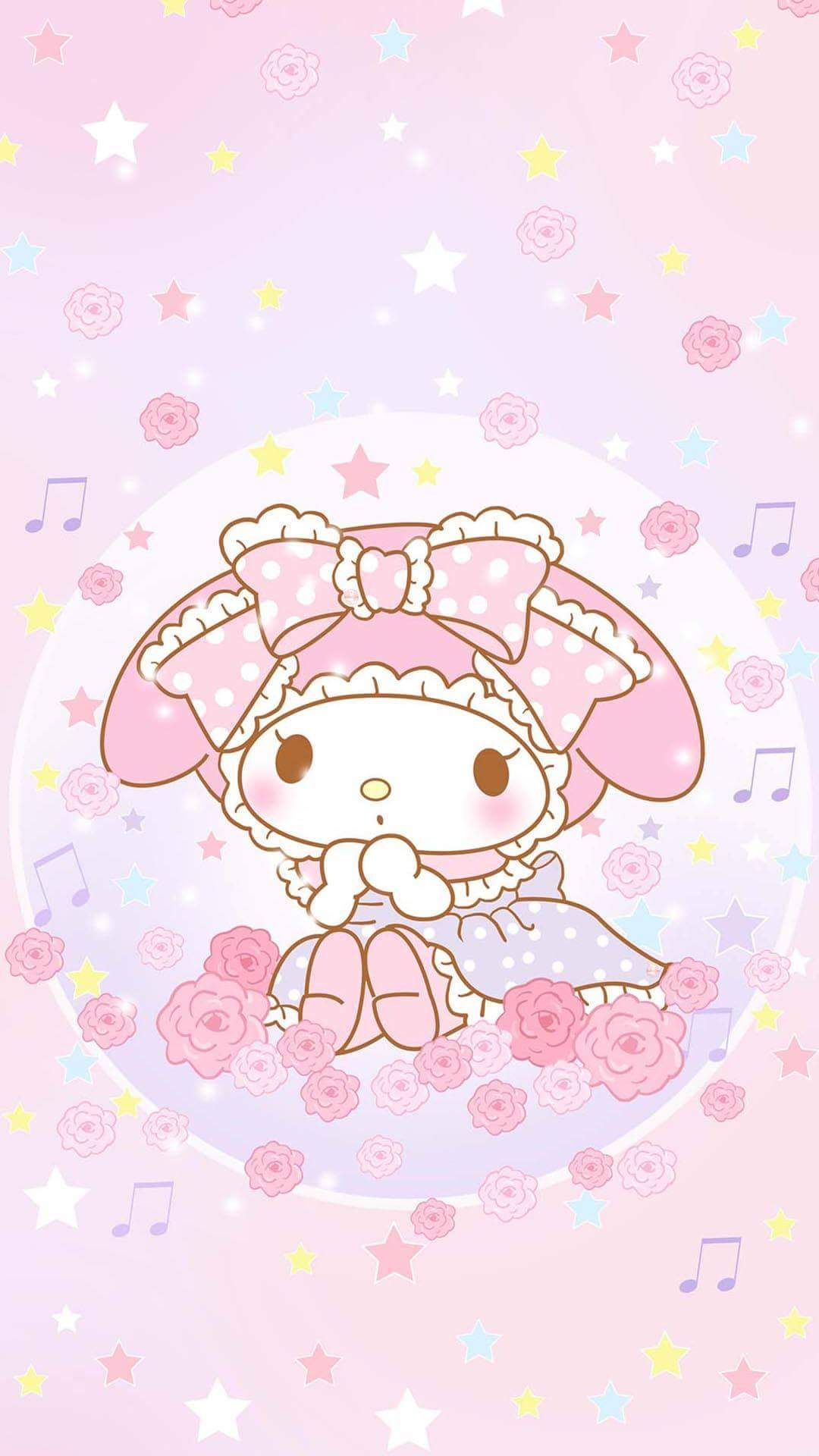 Cute Retro My Melody Pink Cafe Wallpaper  Kawaii Hoshi