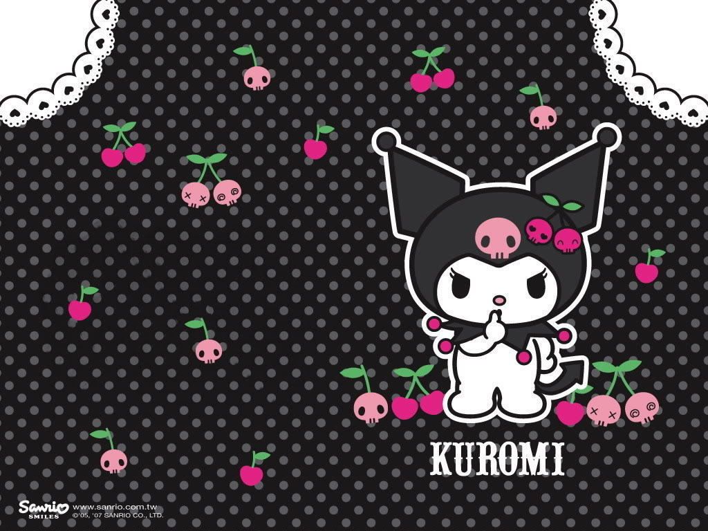Kuromi  Aesthetic  Black Background Wallpaper Download  MobCup