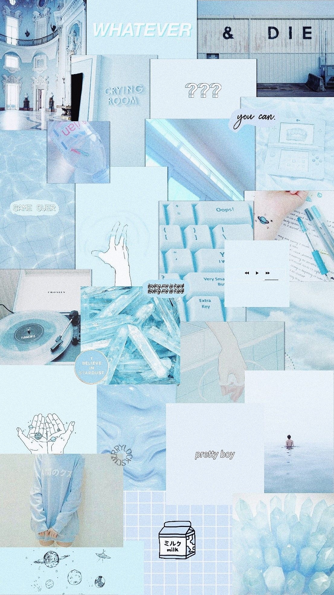Download Baby Blue And White Grid Aesthetic Wallpaper  Wallpaperscom