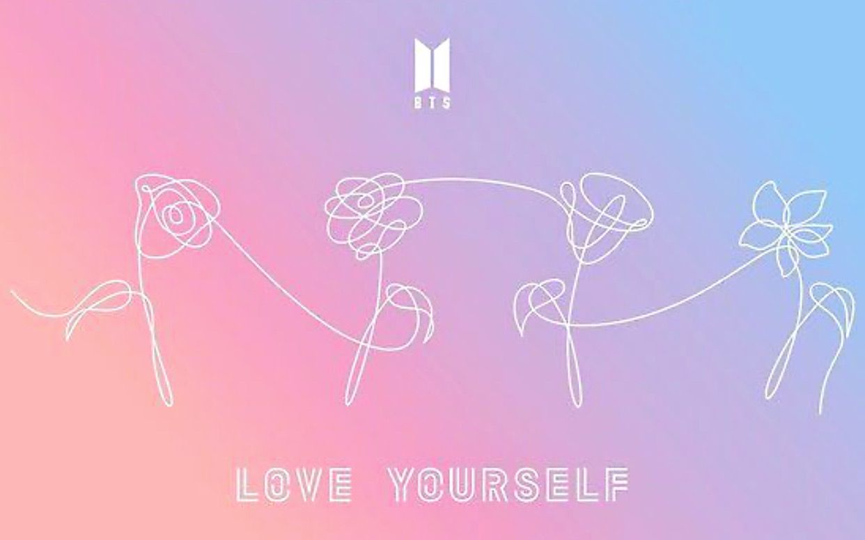 Bts love. БТС знак Love yourself. БТС обои Love yourself. БТС знак альбома. Love myself BTS обложка.