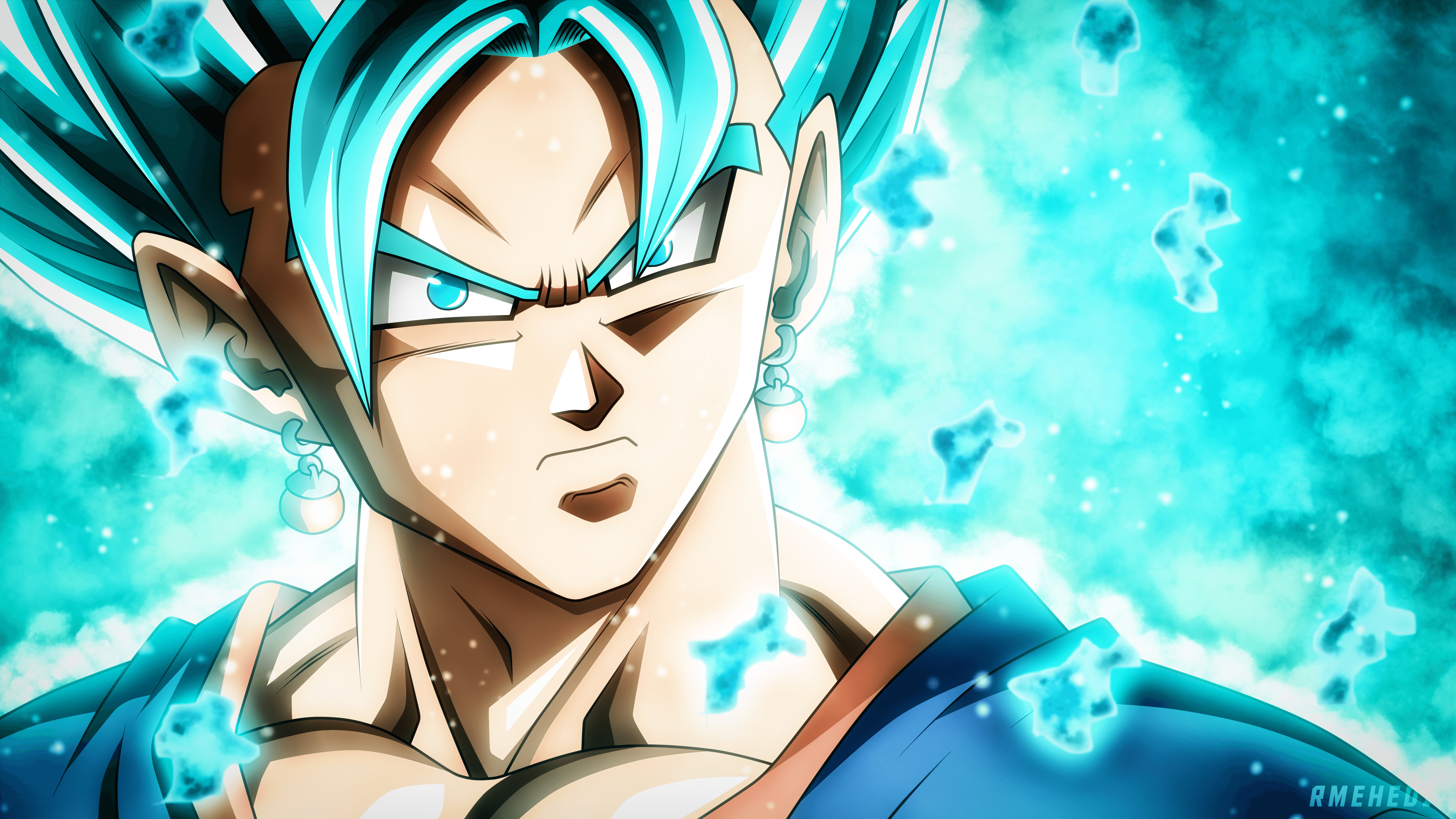 Vegito Wallpaper 4K, Dragon Ball Z, Neon, AMOLED