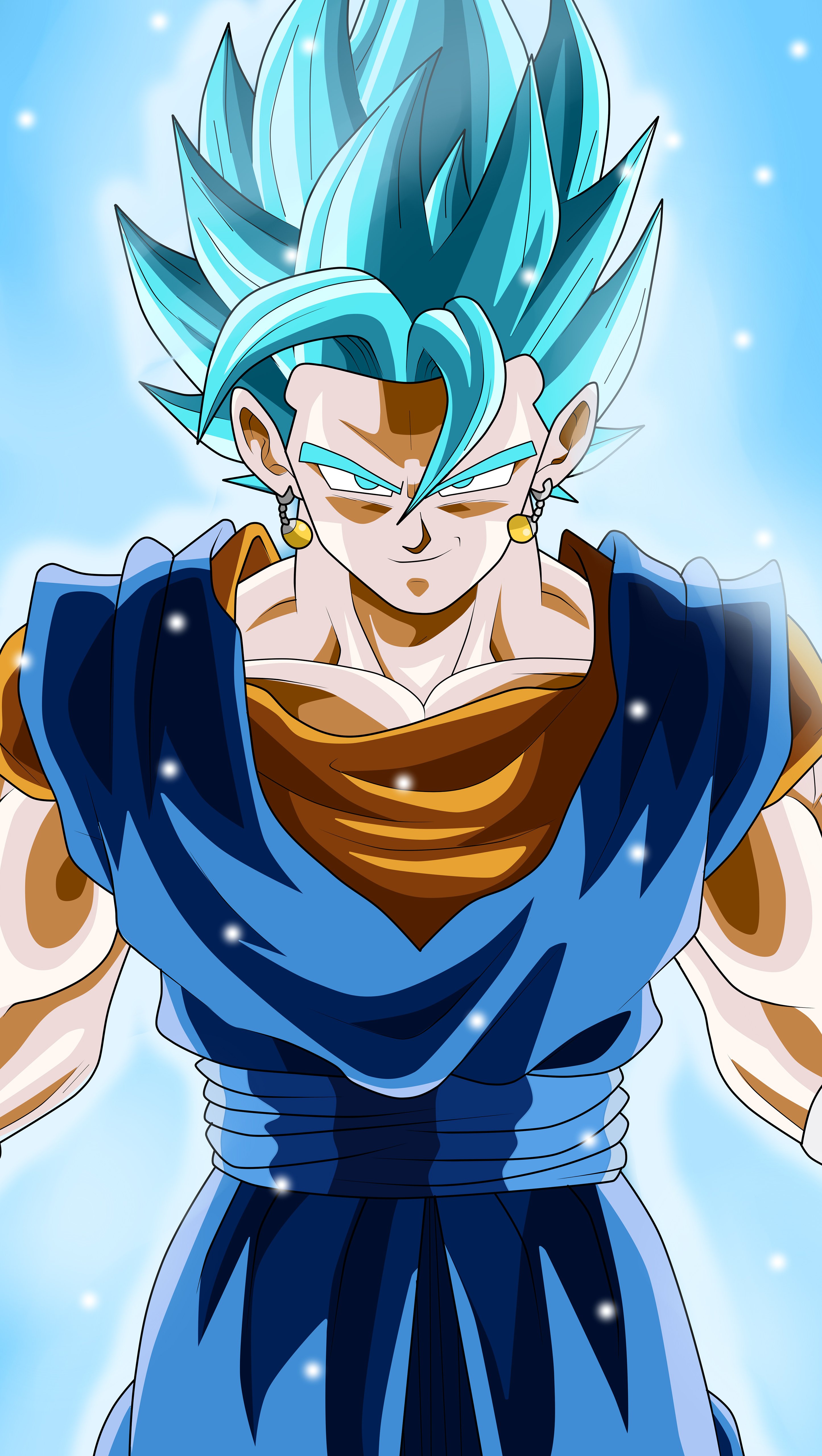 Vegito Wallpaper 4K, Dragon Ball Z, Neon, AMOLED