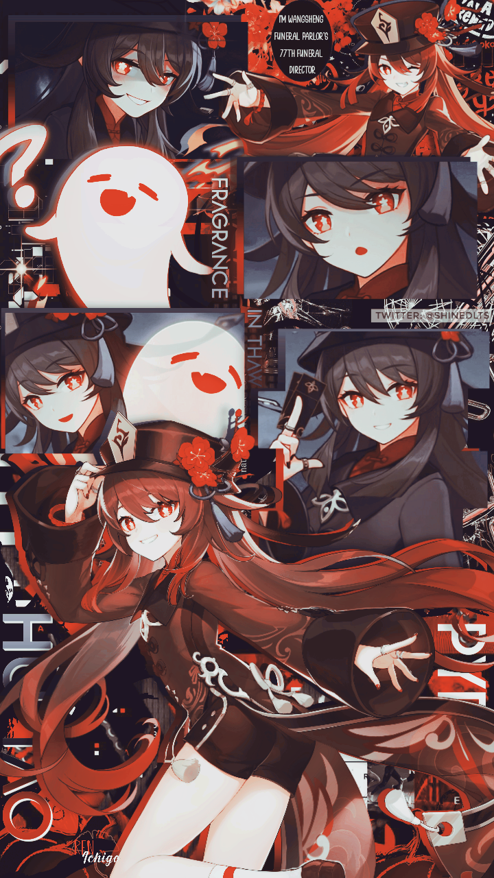 Hu Tao Ghost  Genshin Impact Anime Video Game 4K wallpaper download