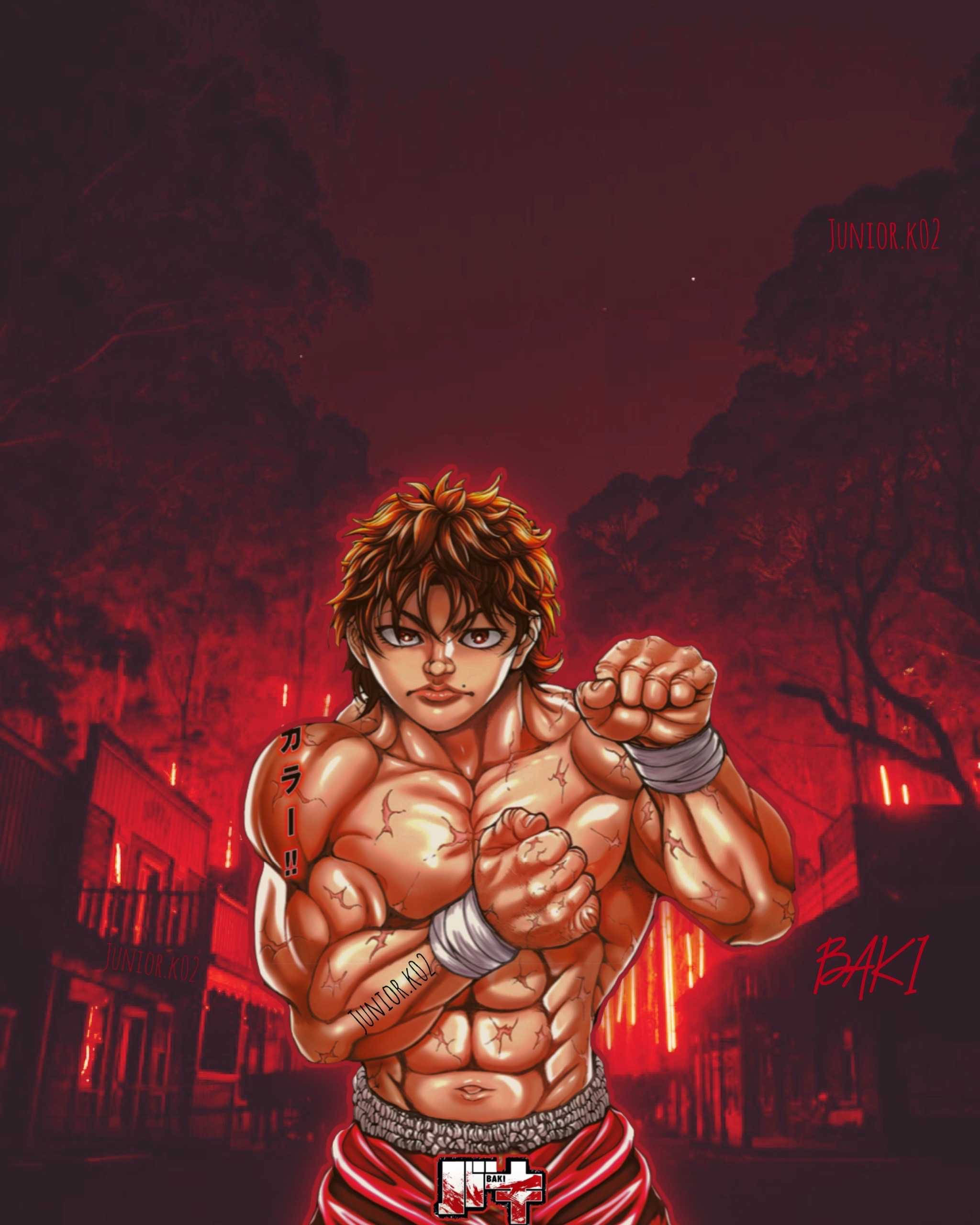 Didnt see any wallpapers of baki that I liked so I made my own   riphonewallpapers